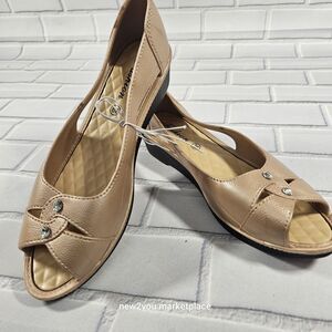 Fashion Womens Shoes Slip-in Open Toe US Size 8.5 (39)  rose Gold Color Rubber